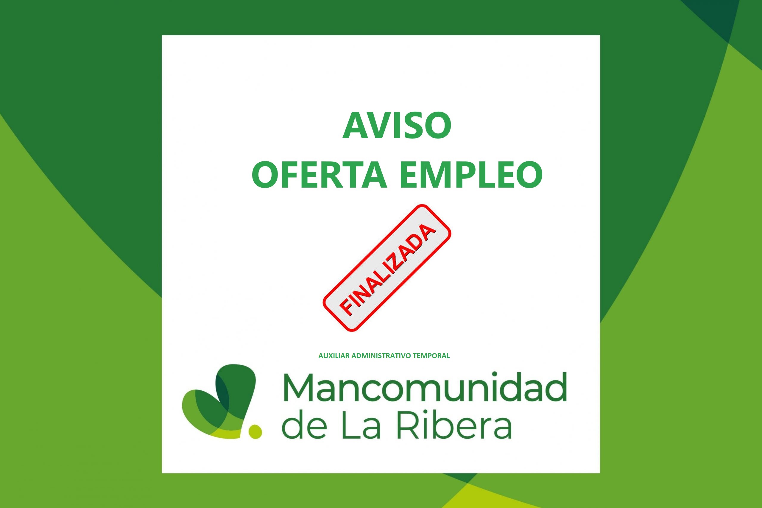OFERTA EMPLEO – FINALIZADA oferta de empleo finalizada